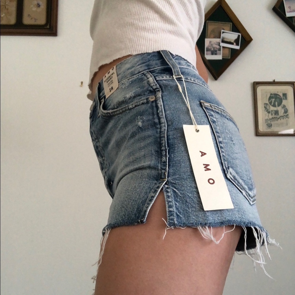 AMO denim  “rosebowl short”